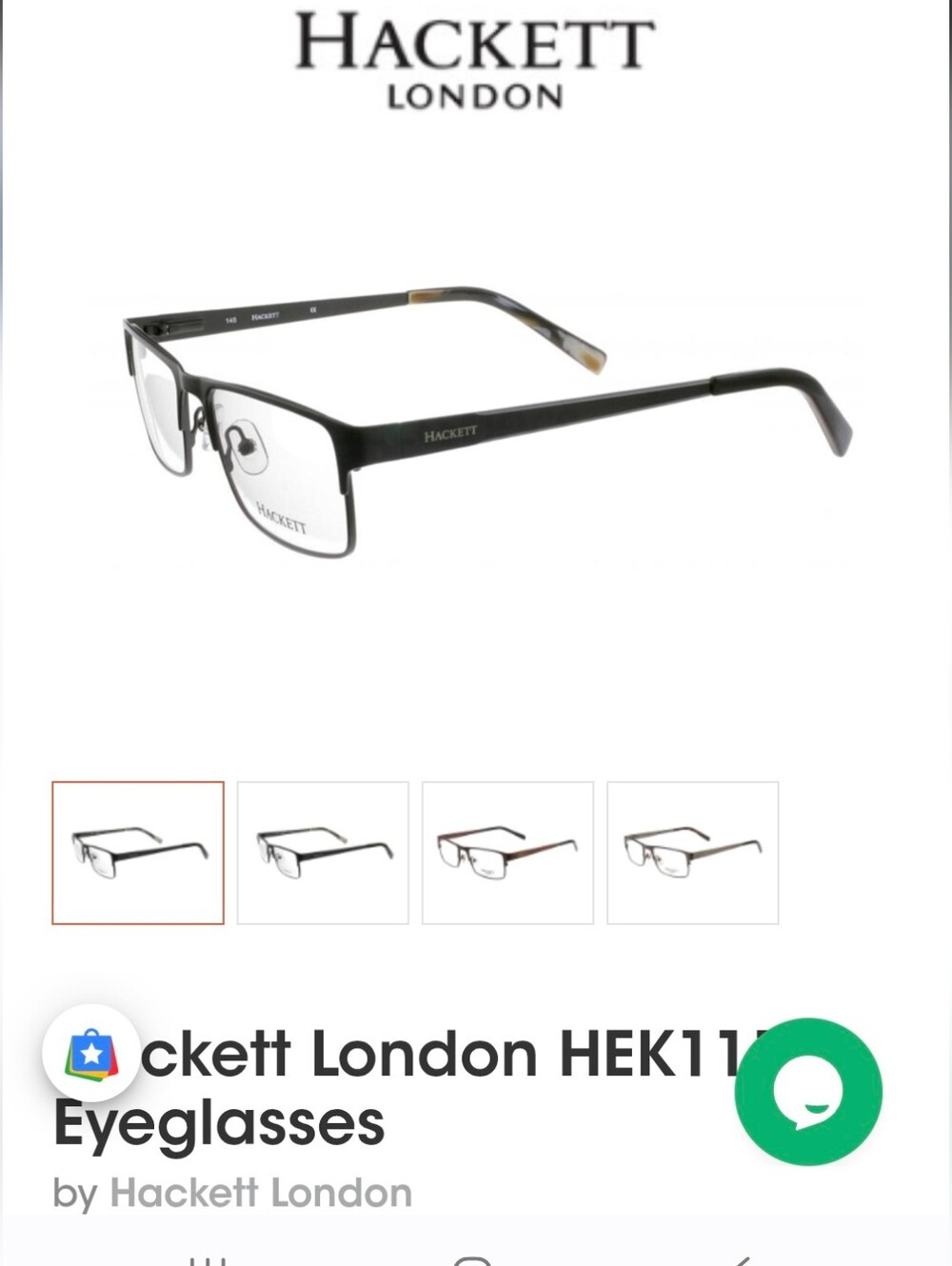 Hackett London Gunmetal Eyeglasses